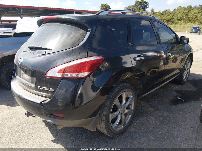 Vin: jn8az1mu1dw207534, lot: 46728220, nissan murano le 20134