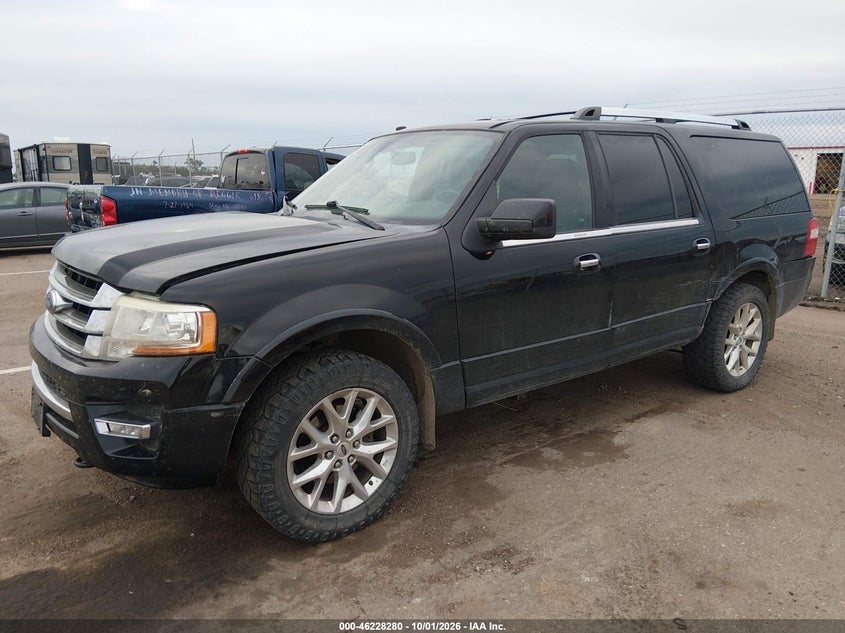 Vin: 1fmjk2at2gef02536, lot: 46728268, ford expedition el limited 20162