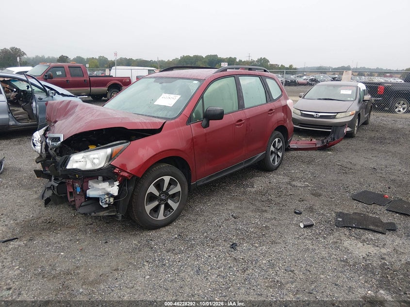 2018 Subaru Forester 2.5I, Удар спереди, IAAI, VIN JF2SJABC1JH590118 — фото 2