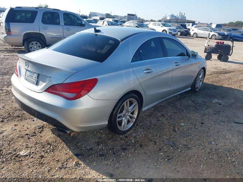 Vin: wddsj4eb6fn188628, lot: 46728339, mercedes-benz cla 250 20154