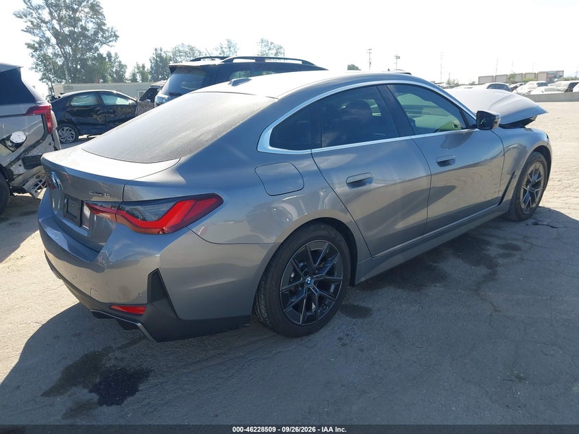 Vin: wby43aw06rft37139, lot: 46728497, bmw i4 gran coupe edrive35 20244