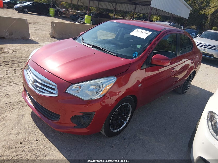 2017 Mitsubishi Mirage, Left Front, IAAI, VIN ML32F3FJ8HHF11385 — photo 2