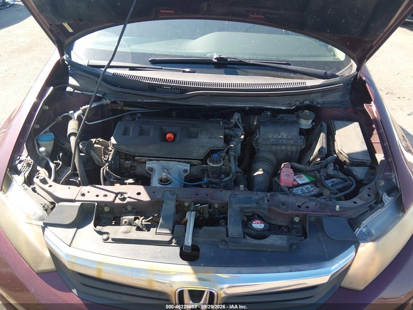 HONDA CIVIC SDN 2012 VIN 19XFB2F82CE092592