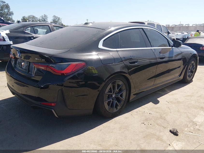 Vin: wby43aw08rft02196, lot: 46728978, bmw i4 gran coupe edrive35 20244