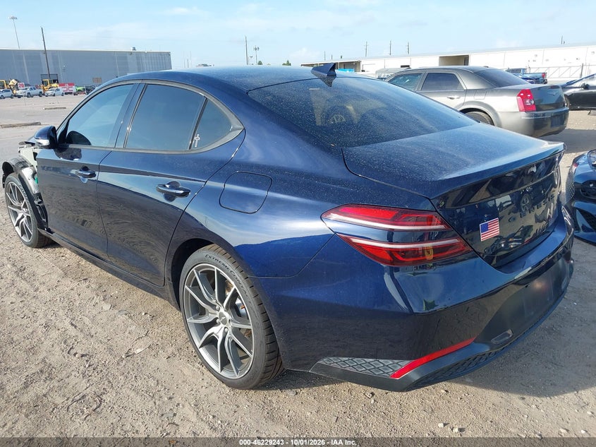 Vin: kmtg34ta8pu132459, lot: 46729231, genesis g70 2.0t awd 20233