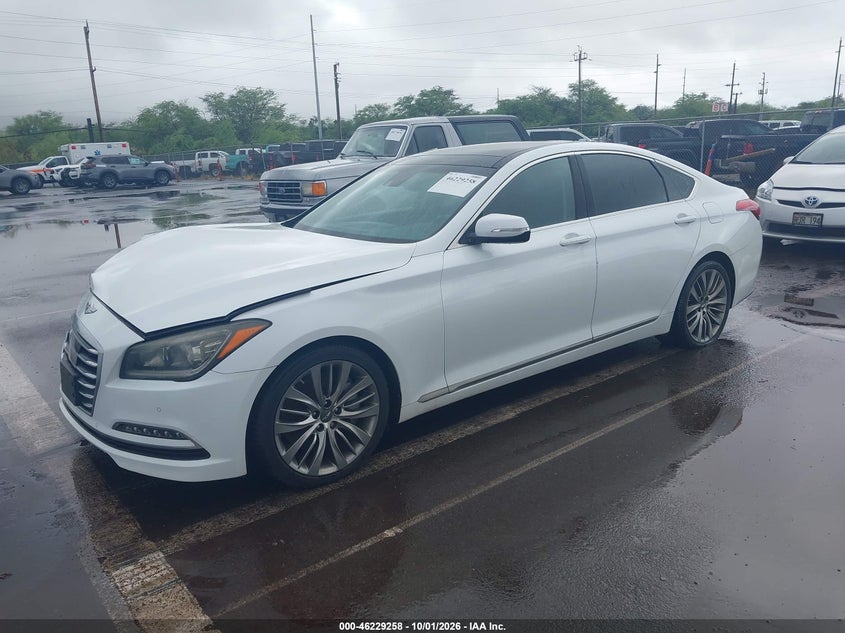 Vin: kmhgn4jf8fu058851, lot: 46729246, hyundai genesis 5.0l 20152