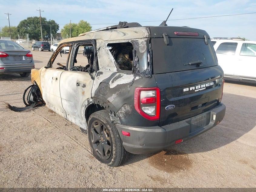 Vin: 3fmcr9c64prd02193, lot: 46729315, ford bronco sport outer banks 20233