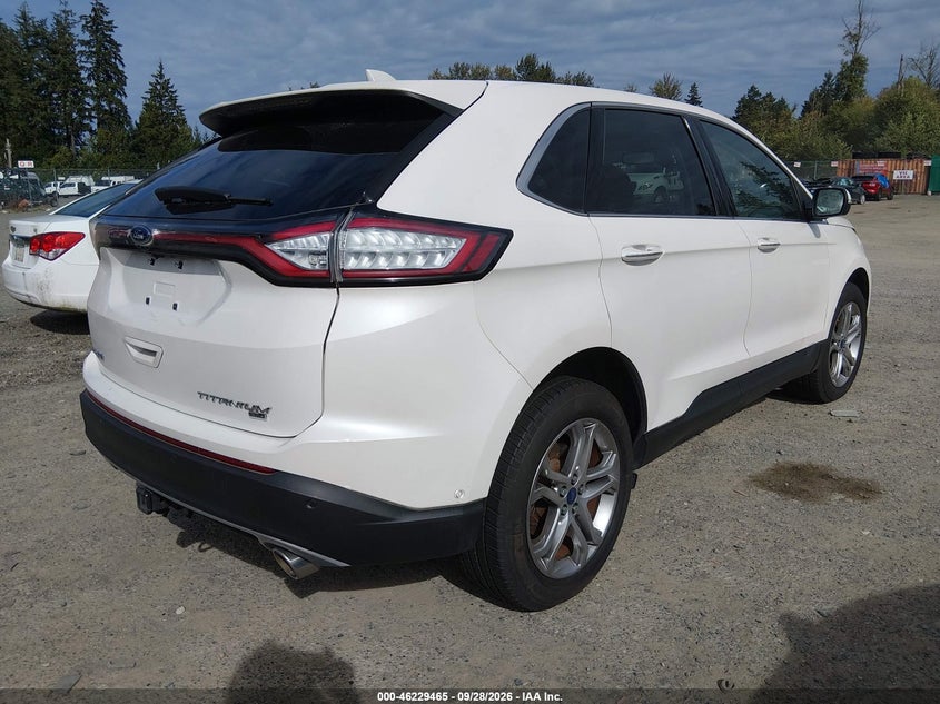 Vin: 2fmpk4k89fbb06470, lot: 46729453, ford edge titanium 20154