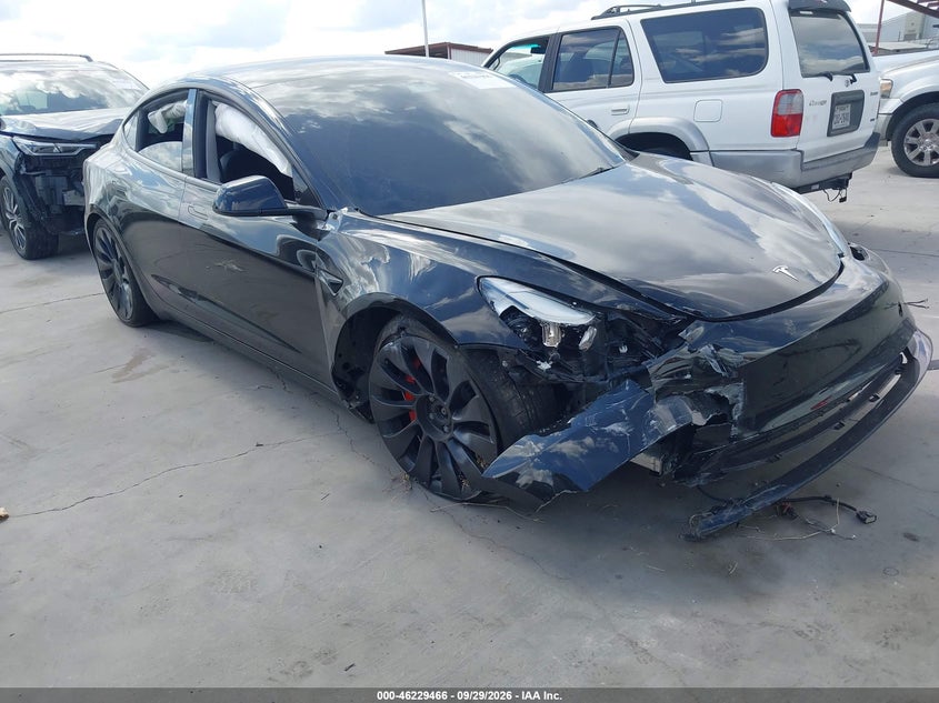 Vin: 5yj3e1ec4pf592893, lot: 46729454, tesla model 3 performance dual motor all-wheel drive 2023 img_1