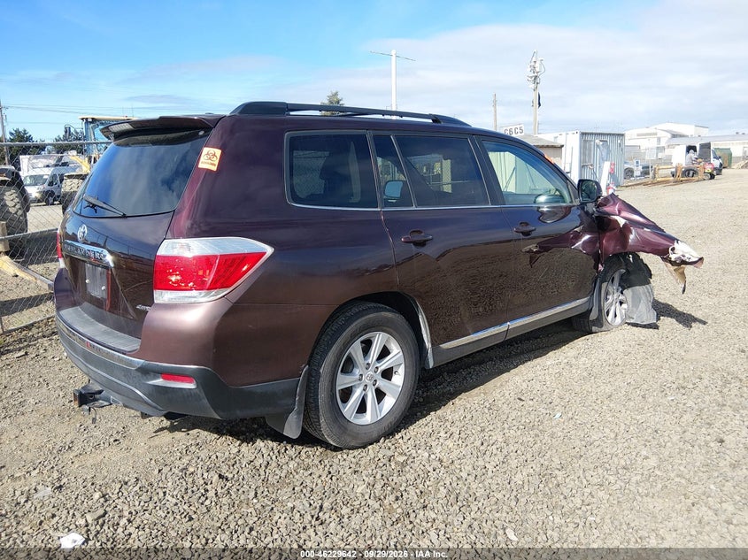 Vin: 5tdbk3ehxcs114611, lot: 46729630, toyota highlander se v6 20124