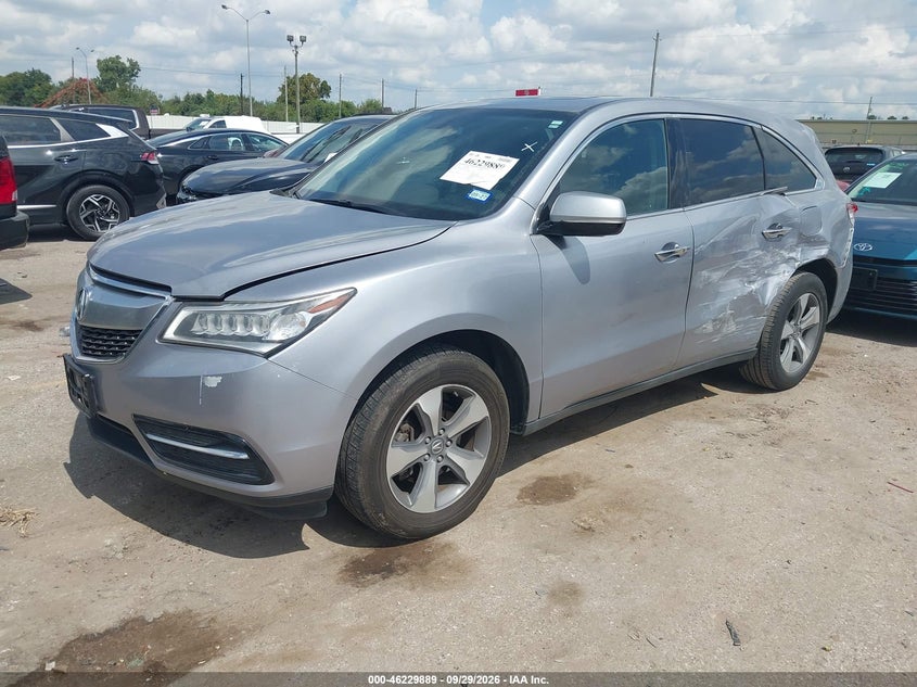 Vin: 5fryd3h25gb011293, lot: 46729877, acura mdx acurawatch plus package 20162