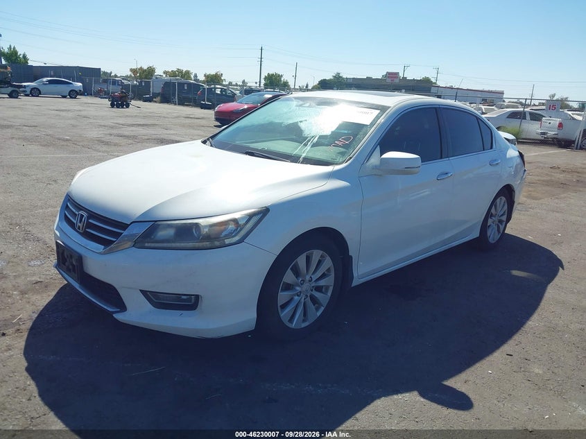 2013 Honda Accord Sdn Ex-L, Rear, IAAI, VIN 1HGCR2F81DA195751 — photo 2