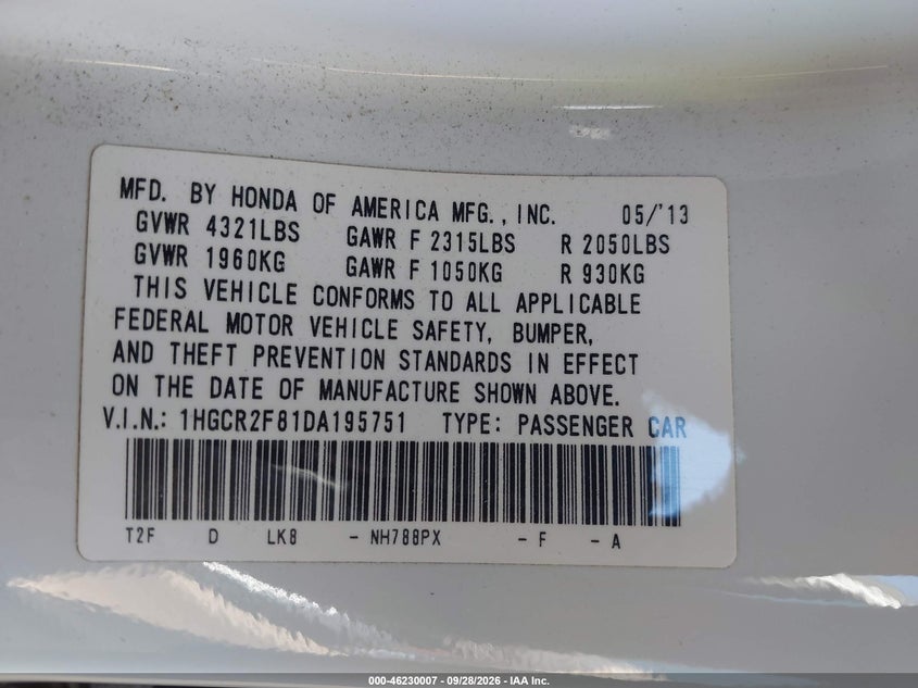 Фото 9 - HONDA ACCORD SDN