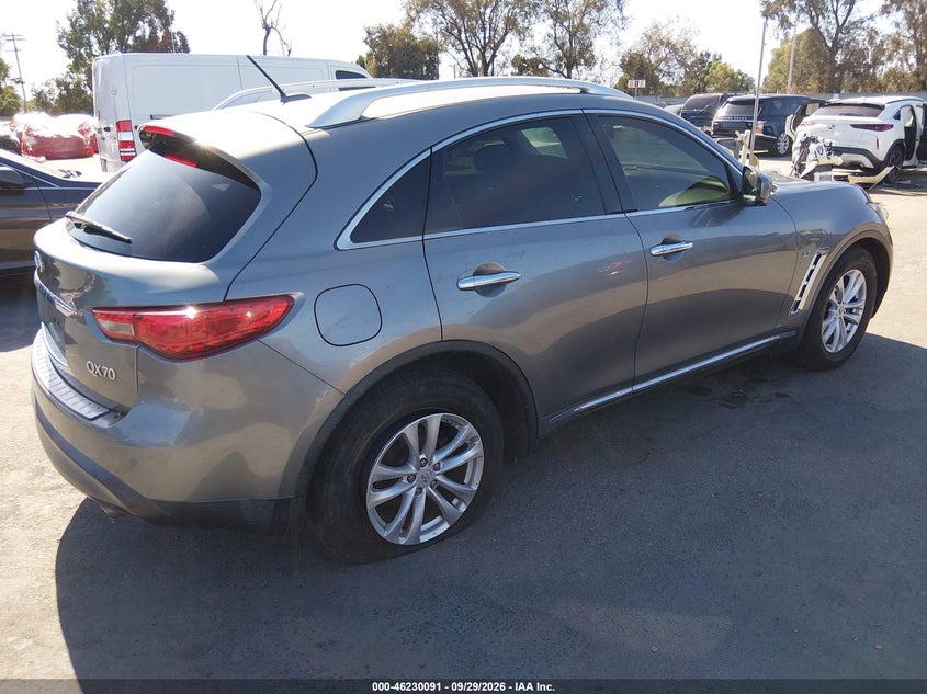 Vin: jn8cs1mu9em451331, lot: 46730079, infiniti qx70 20144
