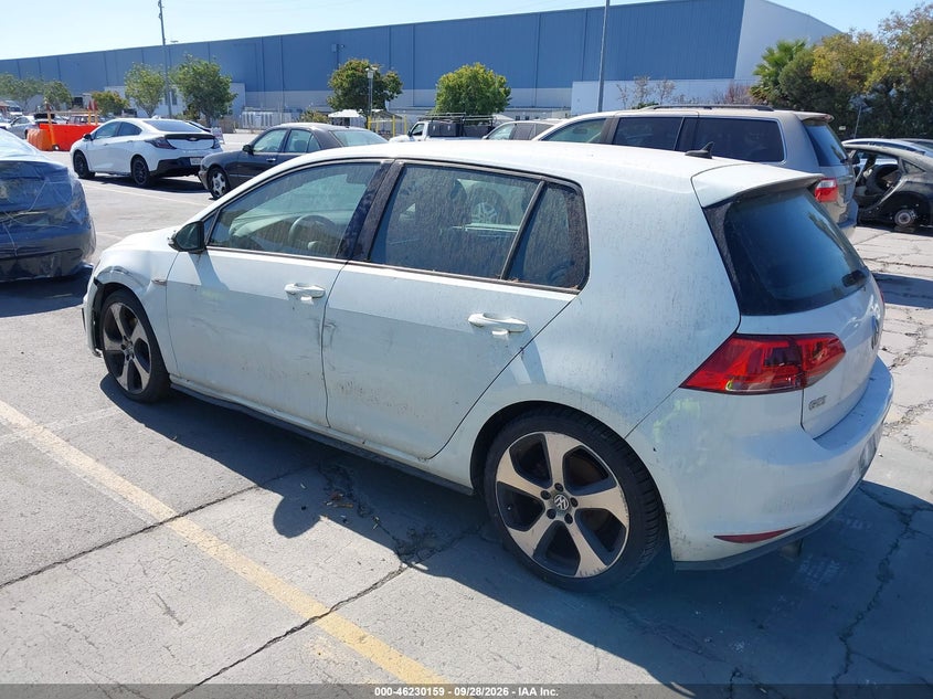 VOLKSWAGEN GOLF GTI 2015 VIN 3VW5T7AU9FM070283