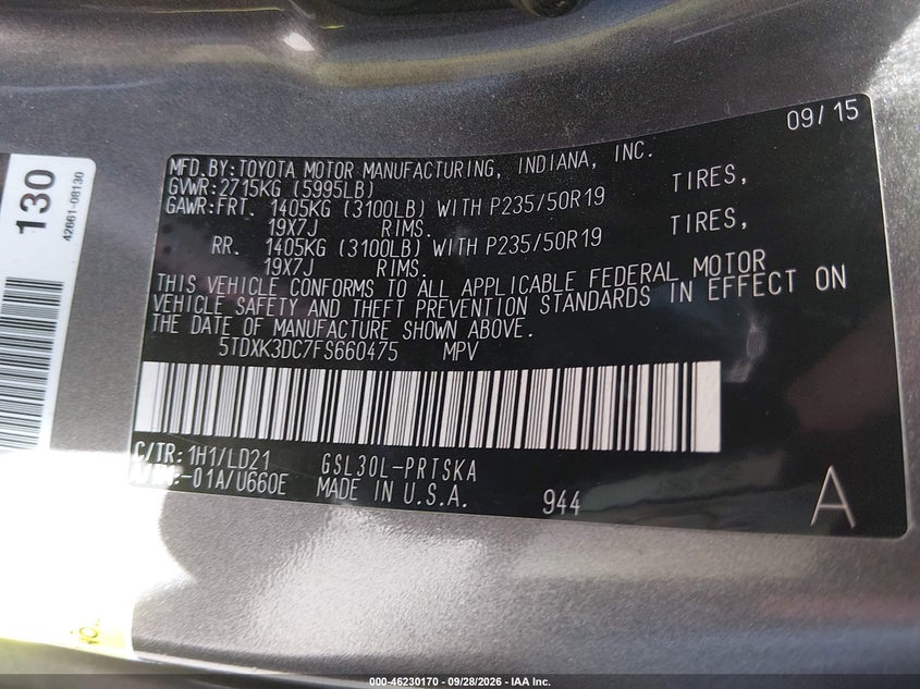 TOYOTA SIENNA - zdjęcie 9