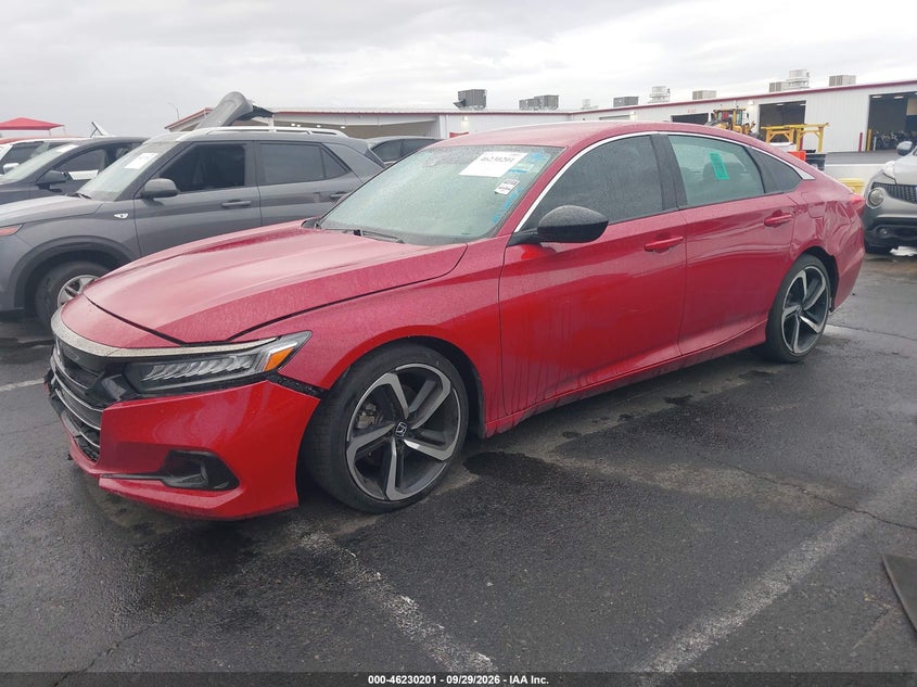 2021 HONDA ACCORD auction photo 2