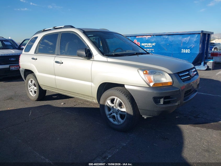 2008 Kia Sportage Lx V6, Износ, IAAI, VIN KNDJF723087507132
