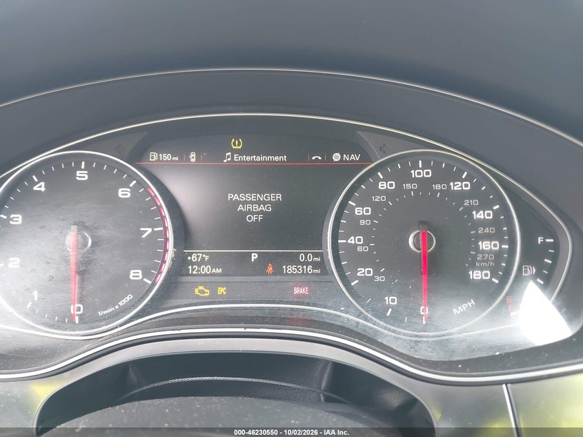 AUDI A6 2013 VIN WAUDFAFCXDN026134