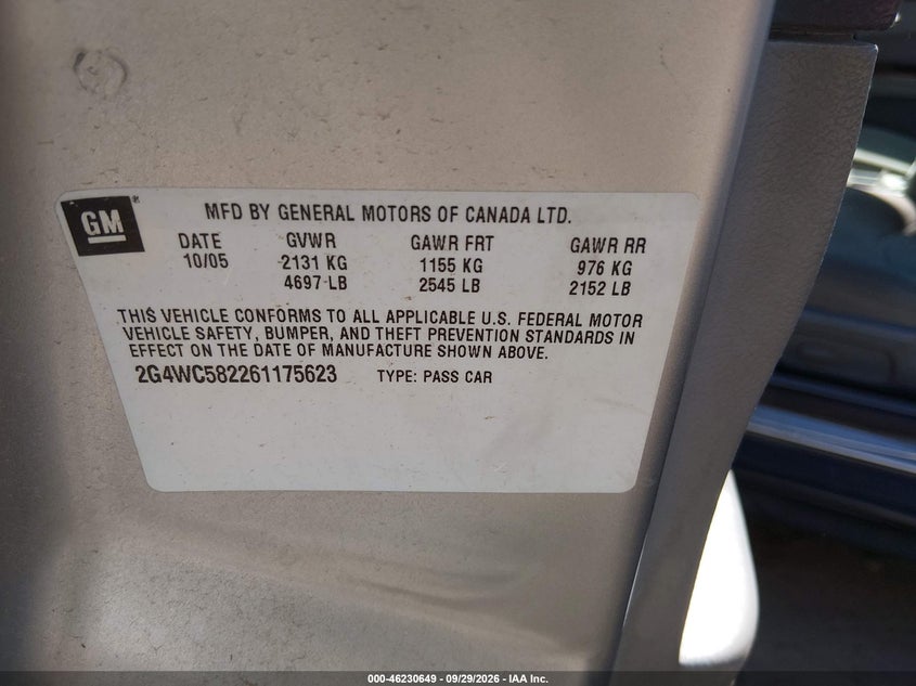 2006 BUICK LACROSSE CX · Фото 9