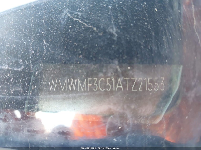 MINI COOPER 2010 VIN WMWMF3C51ATZ21553