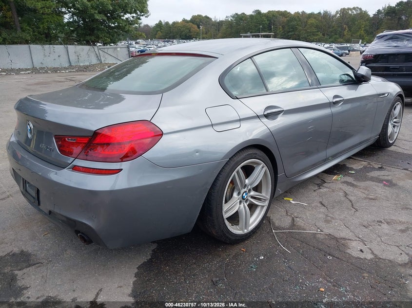Vin: wba6b8c58ed452821, lot: 46730751, bmw 640i gran coupe xdrive 20144