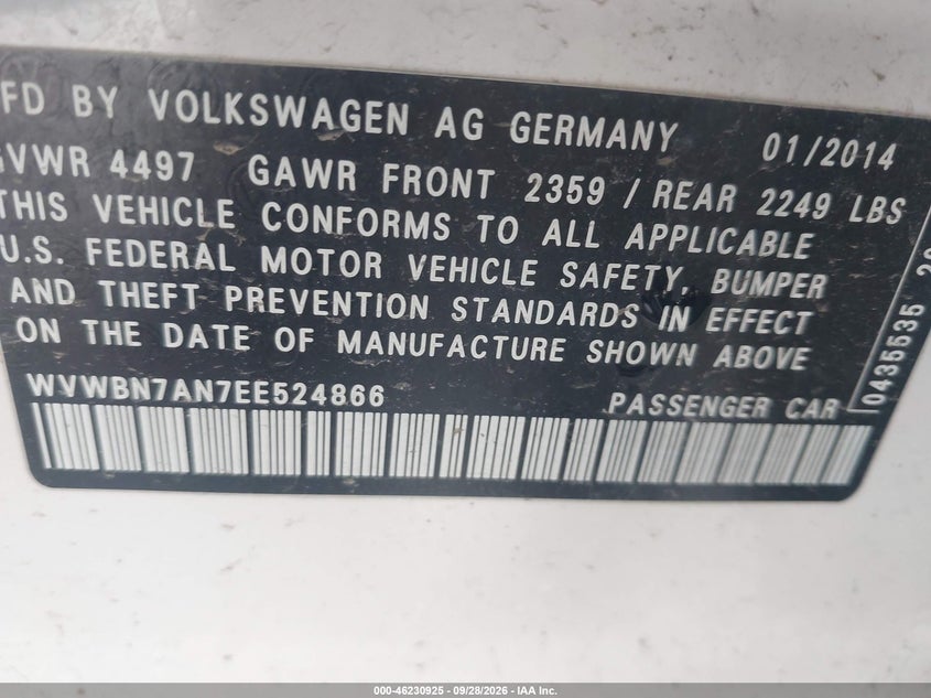 2014 VOLKSWAGEN CC 2.0T R-LINE · Фото 9
