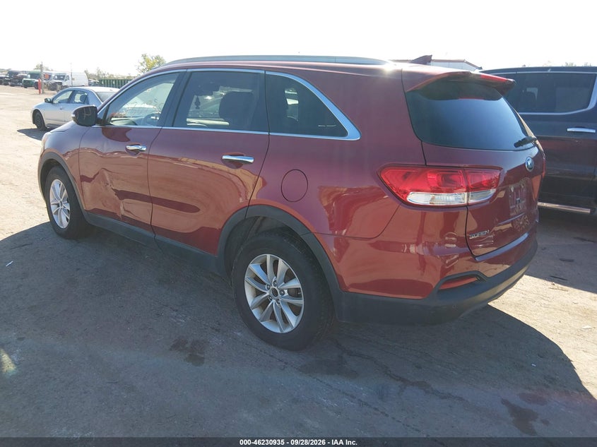 Vin: 5xypg4a32hg278124, lot: 46730929, kia sorento 2.4l lx 20173
