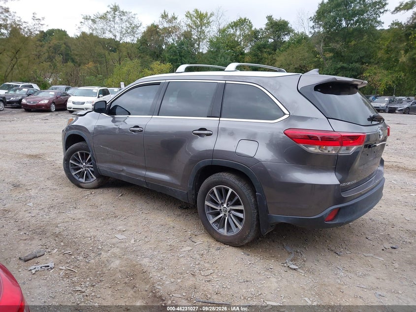 Vin: 5tdjzrfh9ks615397, lot: 46731021, toyota highlander xle 20193