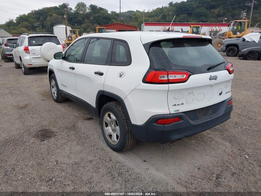 Vin: 1c4pjmab1gw236165, lot: 46731181, jeep cherokee sport 20163