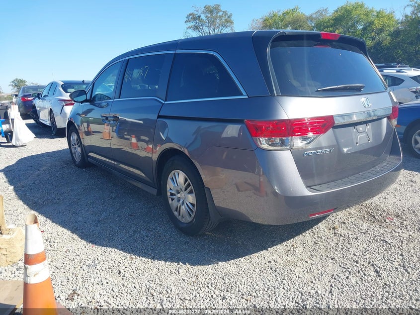 Vin: 5fnrl5h25fb117553, lot: 46731221, honda odyssey lx 20153