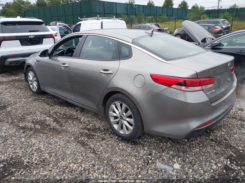 Vin: 5xxgt4l36jg263483, lot: 46731281, kia optima lx 20183