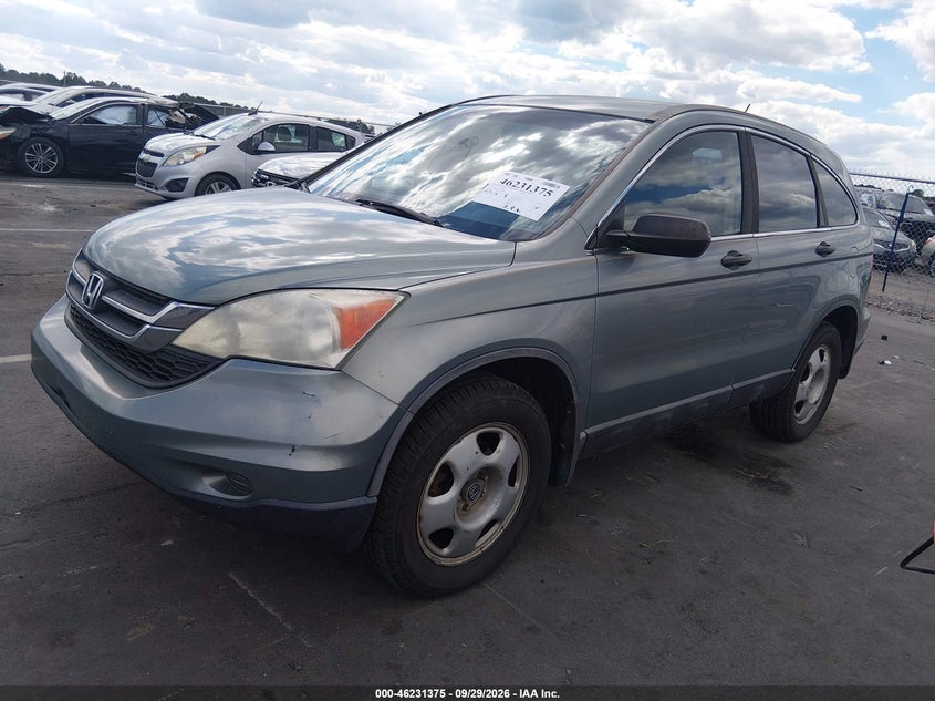 2010 Honda Cr-V Lx, Правый бок, IAAI, VIN 5J6RE3H39AL048065 — фото 2