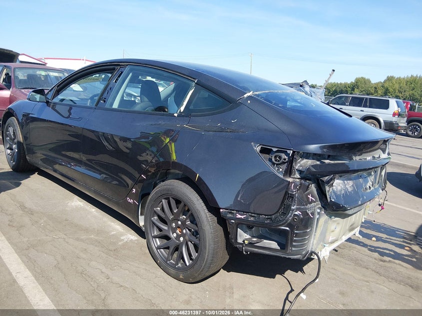 Vin: 5yj3e1ea1sf953875, lot: 46731391, tesla model 3 long range rear-wheel drive/standard rear-wheel drive 20253