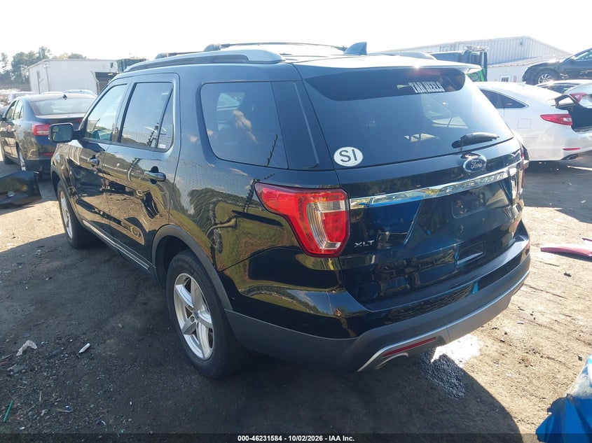 Vin: 1fm5k8d80ggb80835, lot: 46731578, ford explorer xlt 20163