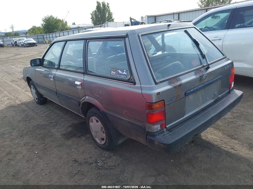 SUBARU LOYALE 1991 VIN JF2AN52B5MD410486