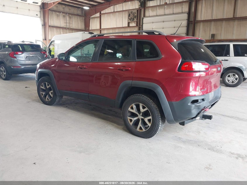 Vin: 1c4pjmbs5fw653494, lot: 46731811, jeep cherokee trailhawk 20153