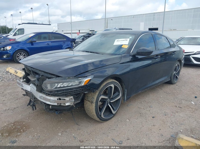 2019 Honda Accord Sport, Повреждение двигателя, IAAI, VIN 1HGCV1F35KA143482 — фото 2