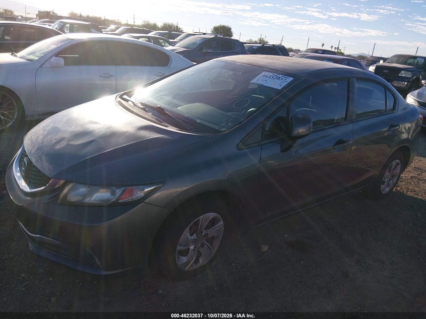 Vin: 19xfb2f54de091371, lot: 46732031, honda civic lx 20132