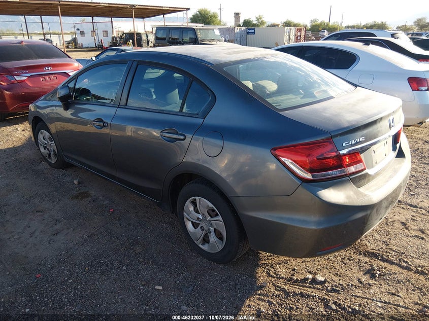 Vin: 19xfb2f54de091371, lot: 46732031, honda civic lx 20133