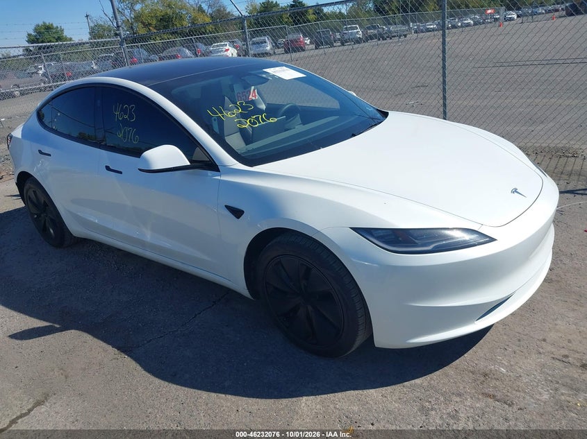 Vin: 5yj3e1ea3sf010354, lot: 46732068, tesla model 3 long range rear-wheel drive/standard rear-wheel drive 20251