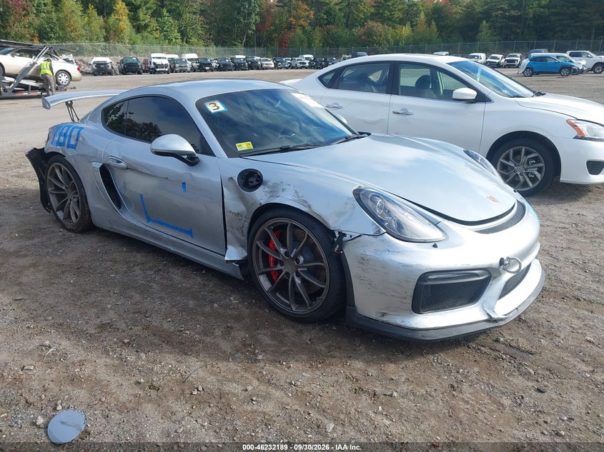 Vin: wp0ac2a85gk191179, lot: 46732183, porsche cayman gt4 20161