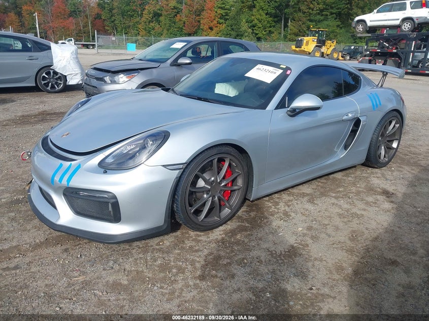 2016 Porsche Cayman Gt4, Правый бок, IAAI, VIN WP0AC2A85GK191179 — фото 2