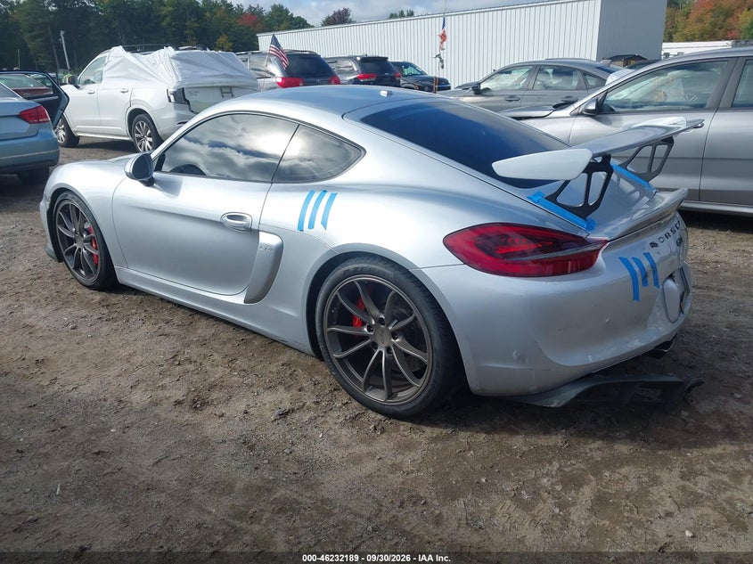 Vin: wp0ac2a85gk191179, lot: 46732183, porsche cayman gt4 20163