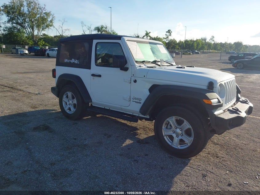 Vin: 1c4gjxan4mw539061, lot: 46732294, jeep wrangler sport s 4x4 20211