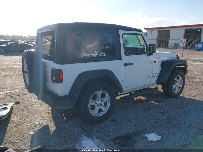 Vin: 1c4gjxan4mw539061, lot: 46732294, jeep wrangler sport s 4x4 20214