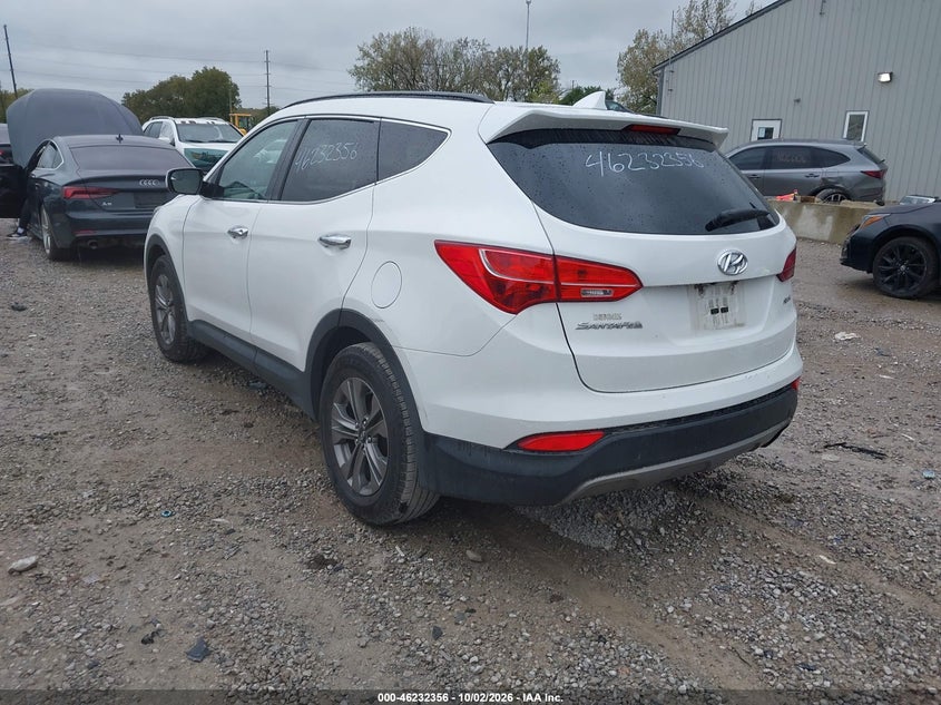 Vin: 5xyzu3lb2gg372633, lot: 46732350, hyundai santa fe sport 2.4l 20163