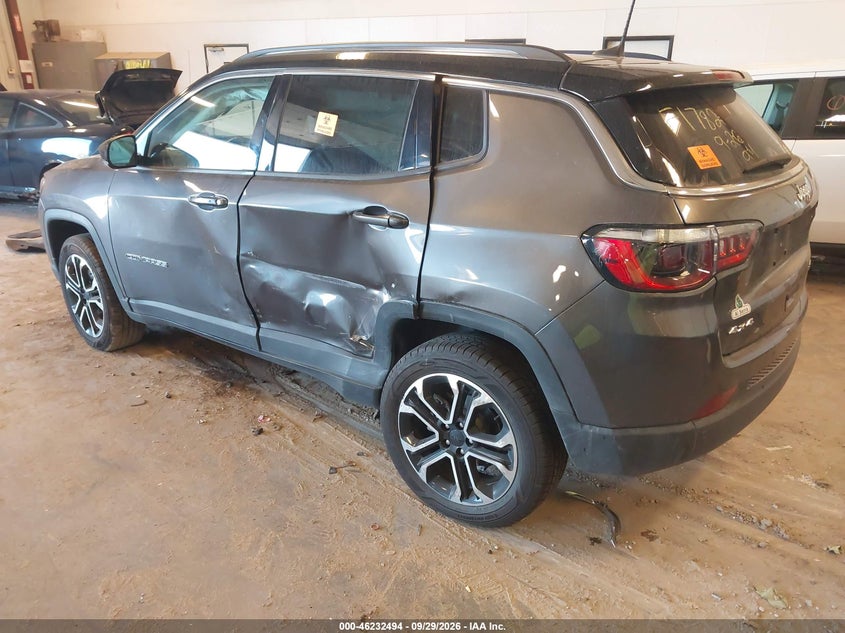 Vin: 3c4njdcb3nt112115, lot: 46732488, jeep compass limited 4x4 20223
