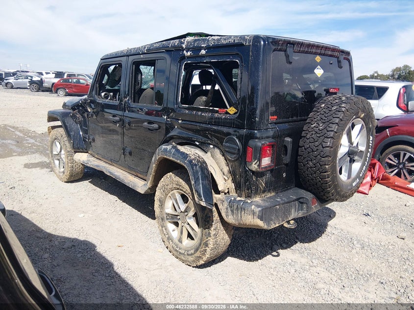 Vin: 1c4hjxen7lw157328, lot: 46732582, jeep wrangler unlimited sahara 4x4 20203