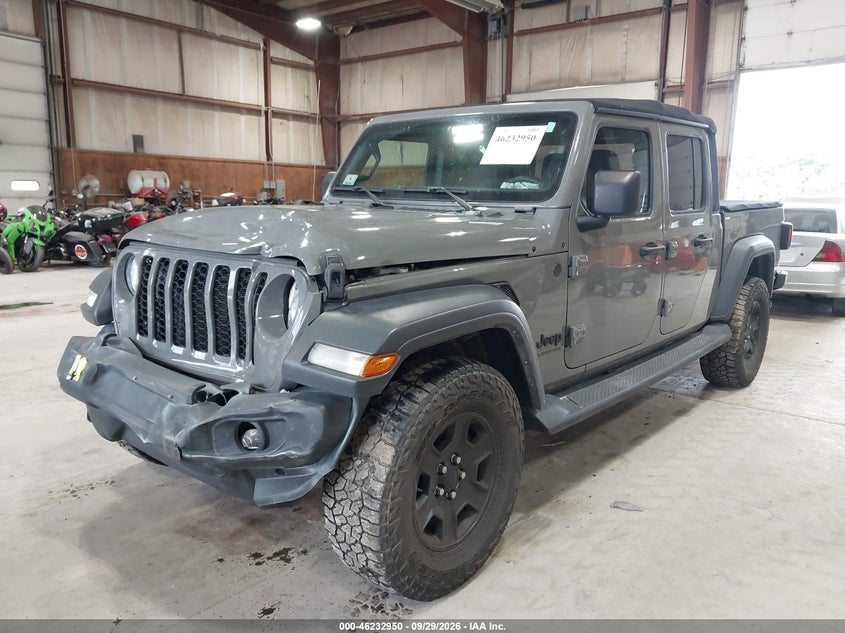 Vin: 1c6hjtag4nl116005, lot: 46732944, jeep gladiator sport 4x4 20222